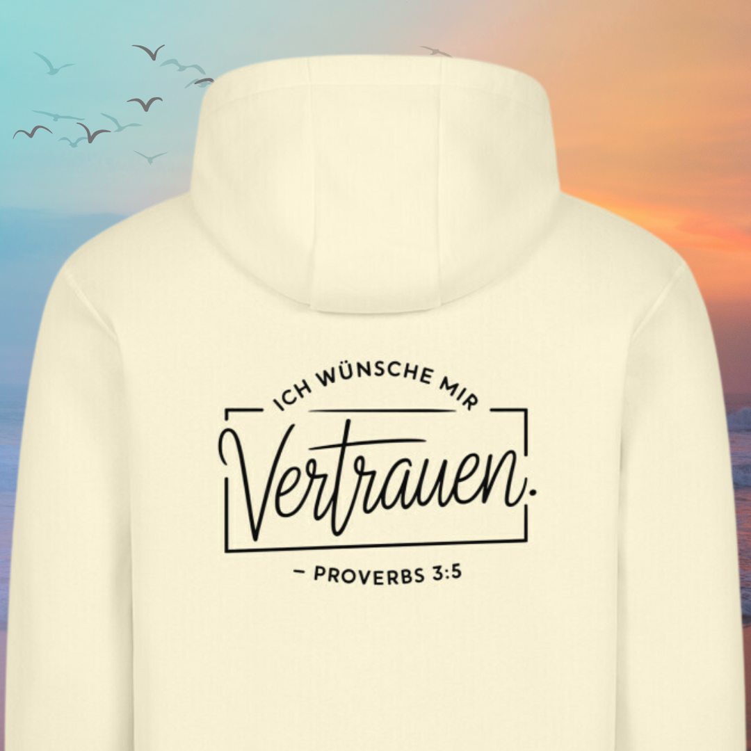 Classic Hoodie "Ich wünsche mir Vertrauen " Christlichers  Backprint