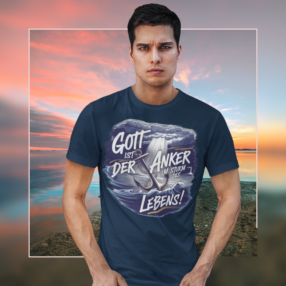 Unisex  Premium T-Shirt "Gott ist der Anker"
