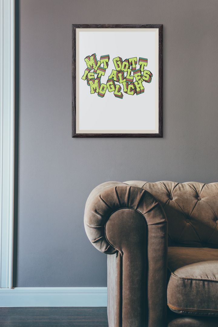 Poster  "Mit Gott ist Alles Möglich"