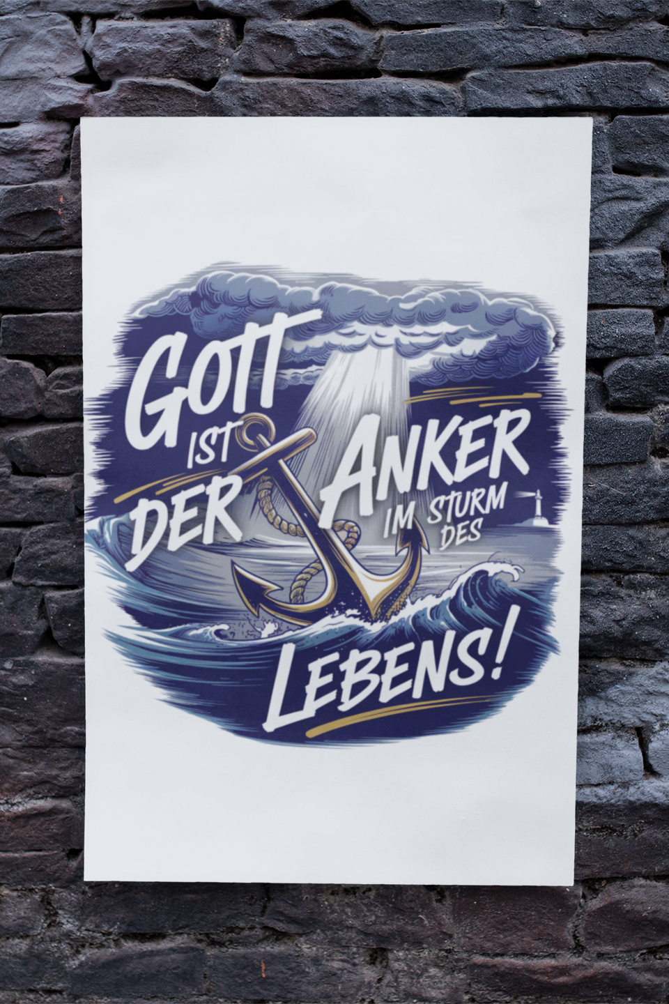 Poster  "Gott ist der Anker"