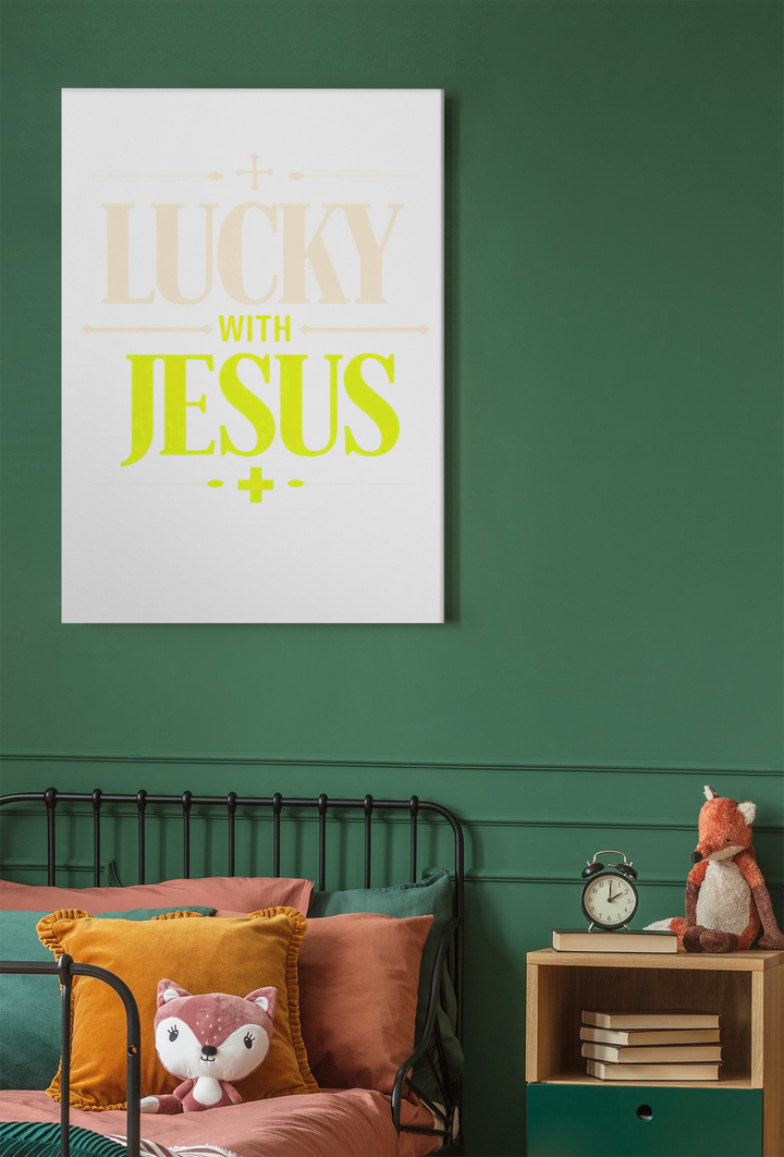 Poster "Lucky with Jesus"